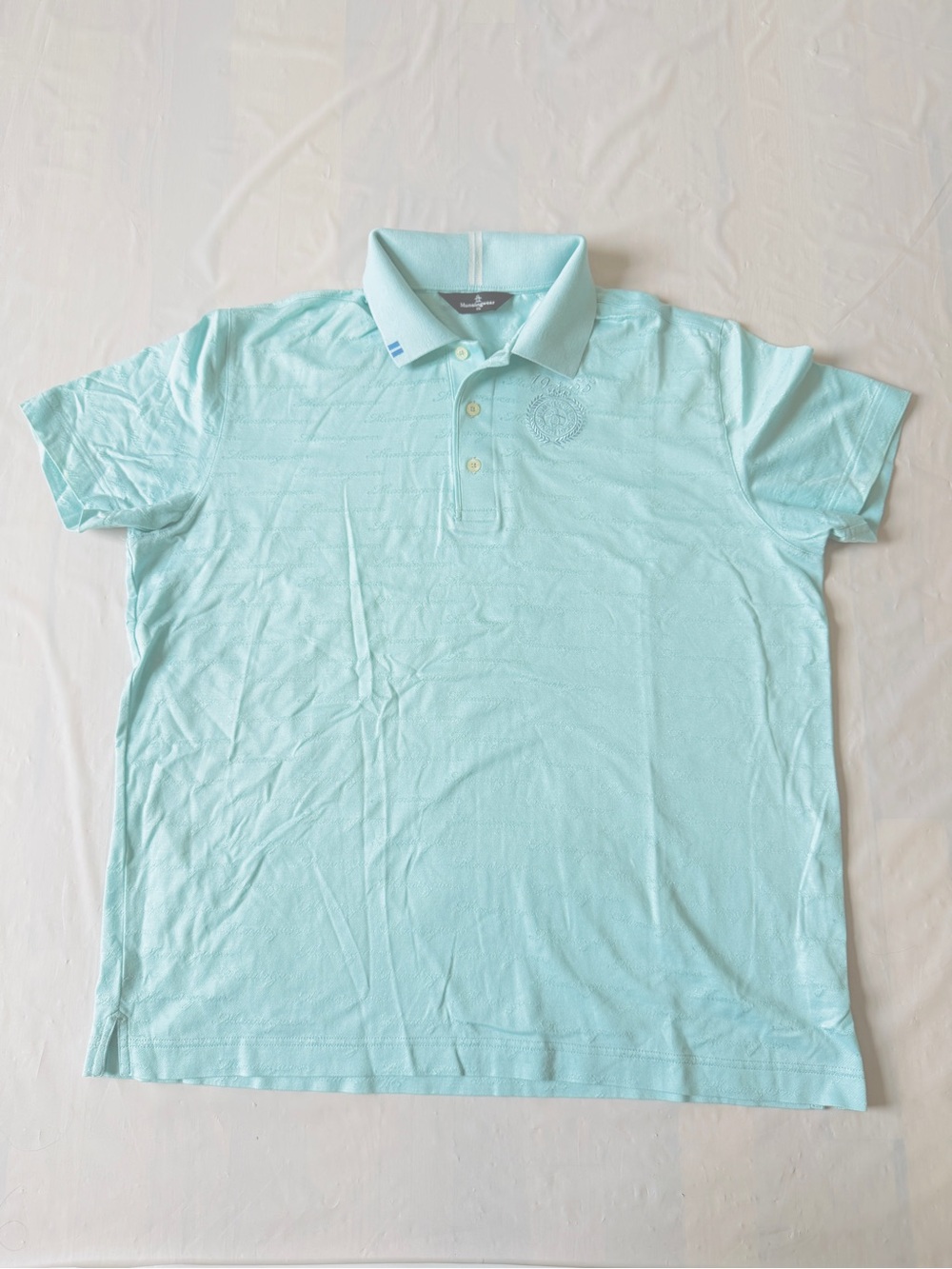 Munsingwear Grandslam turquoise blue Polo Shirt Size 3L Vintage Style 1955